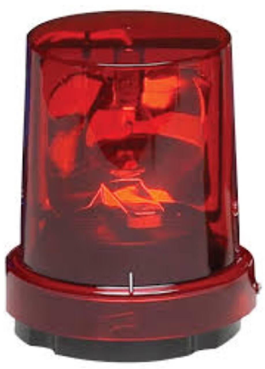 Red Rotating Warning Light, 24 VDC M125306