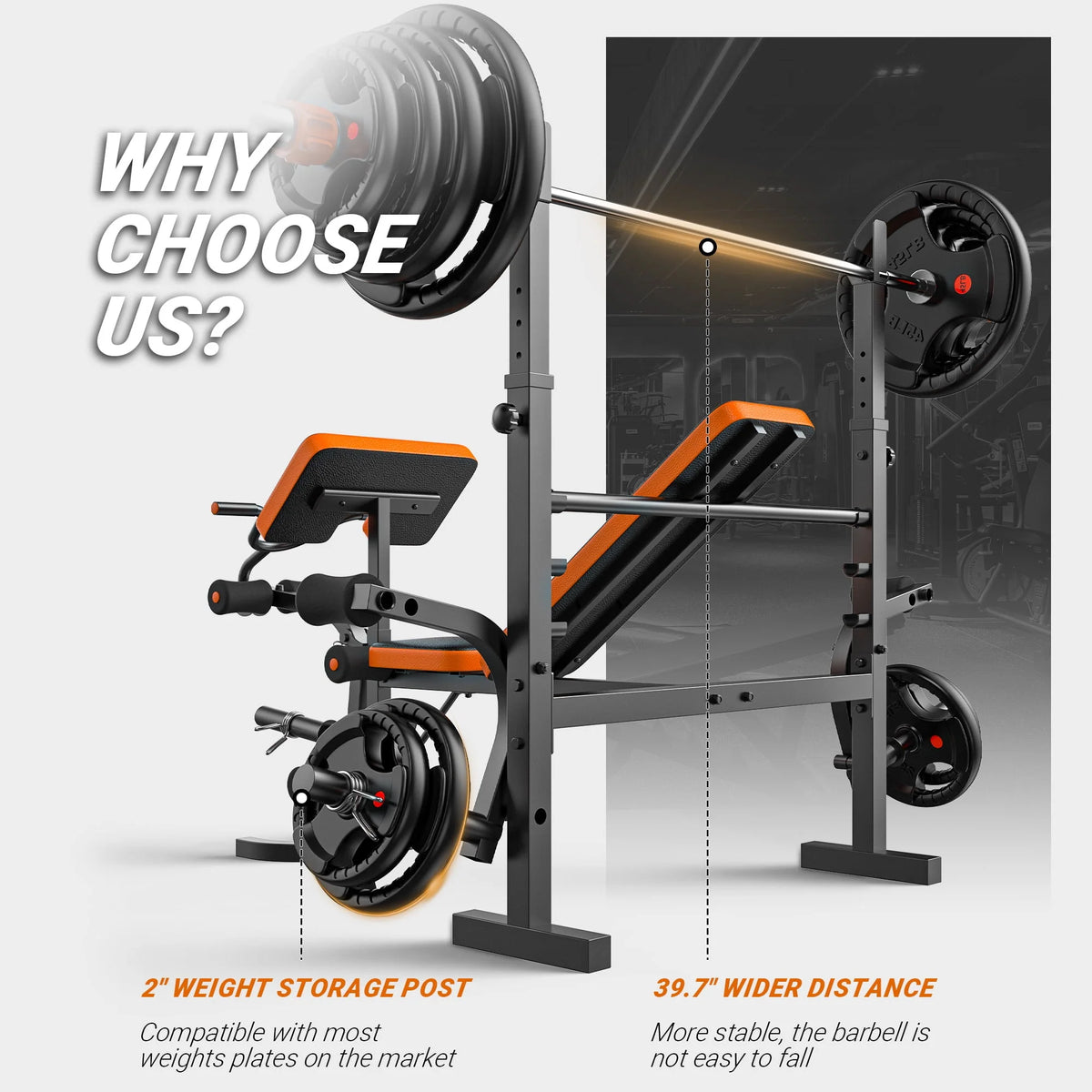 6 Positions Adjustable Foldable Weight Bench R85099