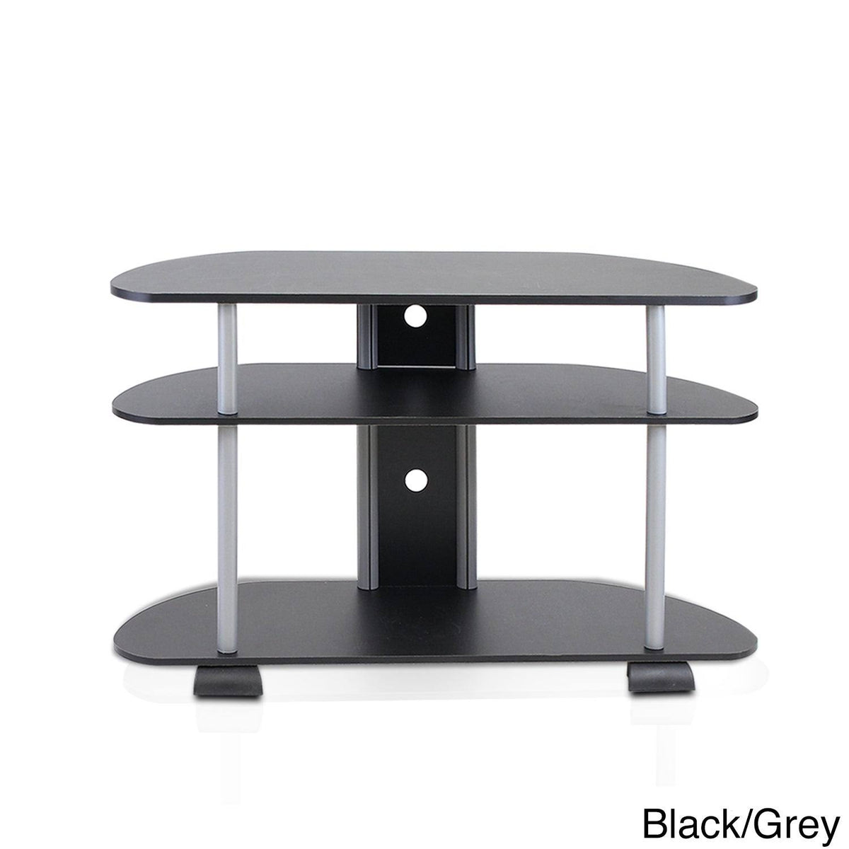 Black/Grey 3-Tier TV Entertainment Center V6778