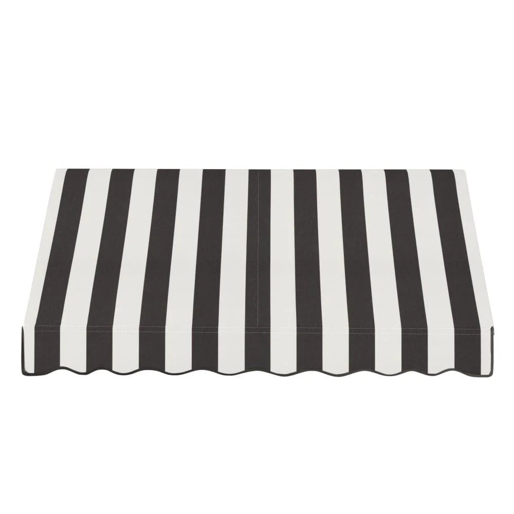 Black/White Stripe Acrylic Fixed Awning E2894