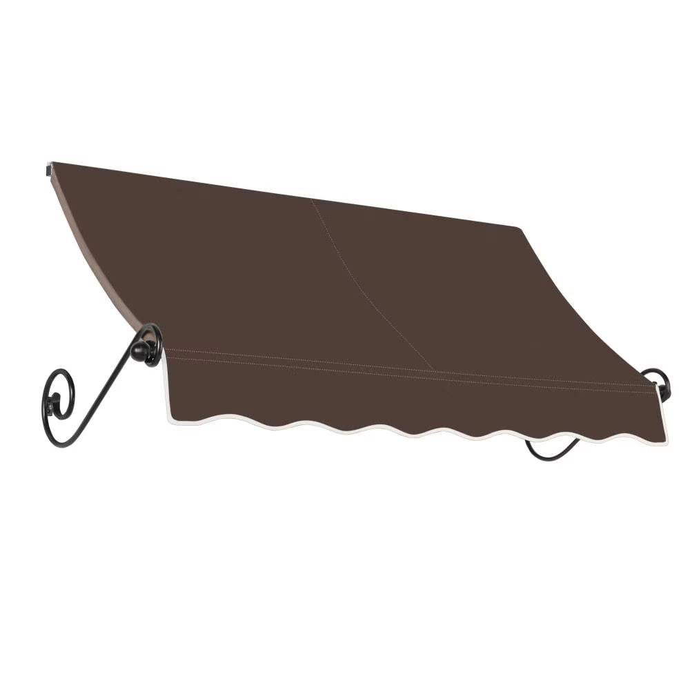 8.375 ft Fixed Awning Acrylic Fabric Brown E885