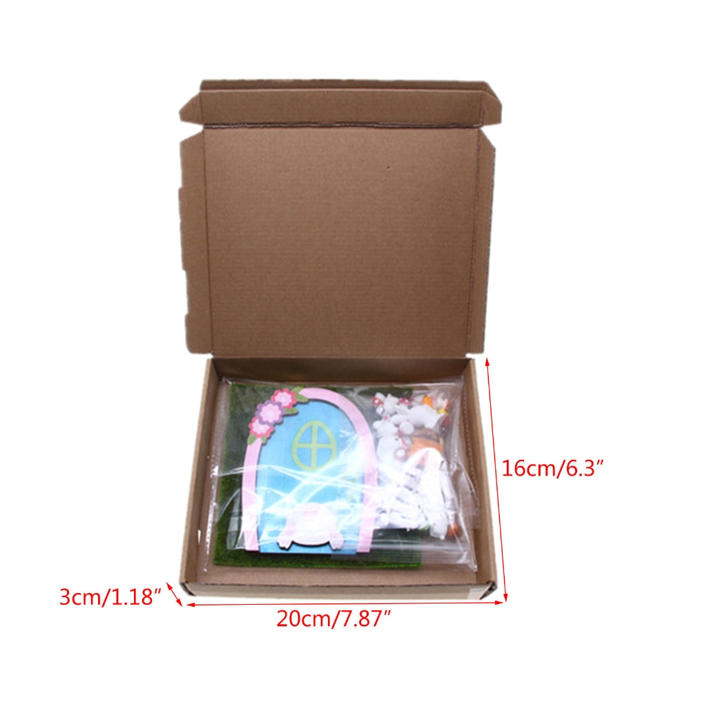 Dollhouse Miniature Rabbit Door Model Accessories Props E7686