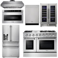 48 Gas Range, Range Hood, Refrigerator with Water and Ice Dispenser, Dishwasher, Microwave, Wine Cooler L737