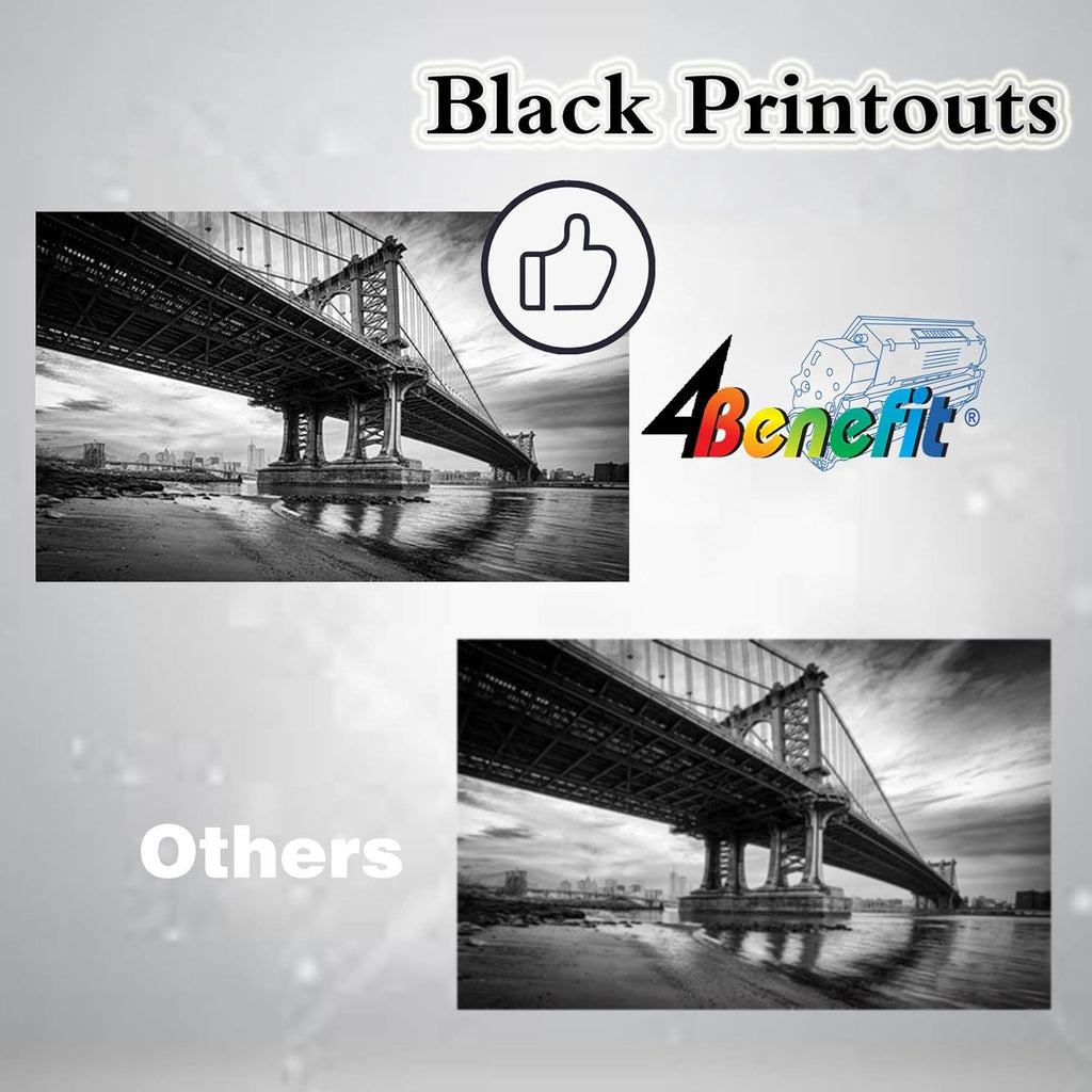 4x Black Toner Cartridge J47144