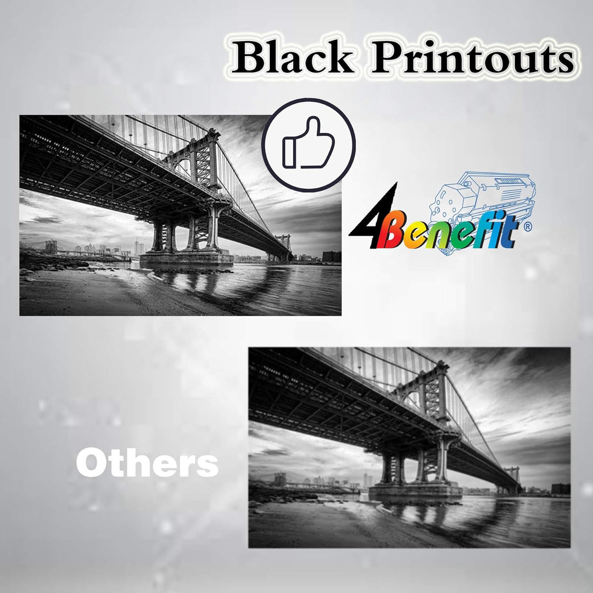 4x Black Toner Cartridge J47144