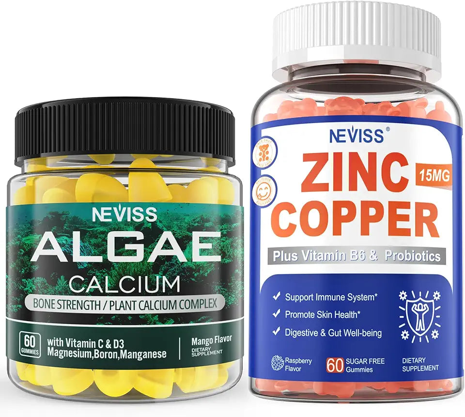 Algae Calcium Gummies + Zinc Copper Gummies U72695