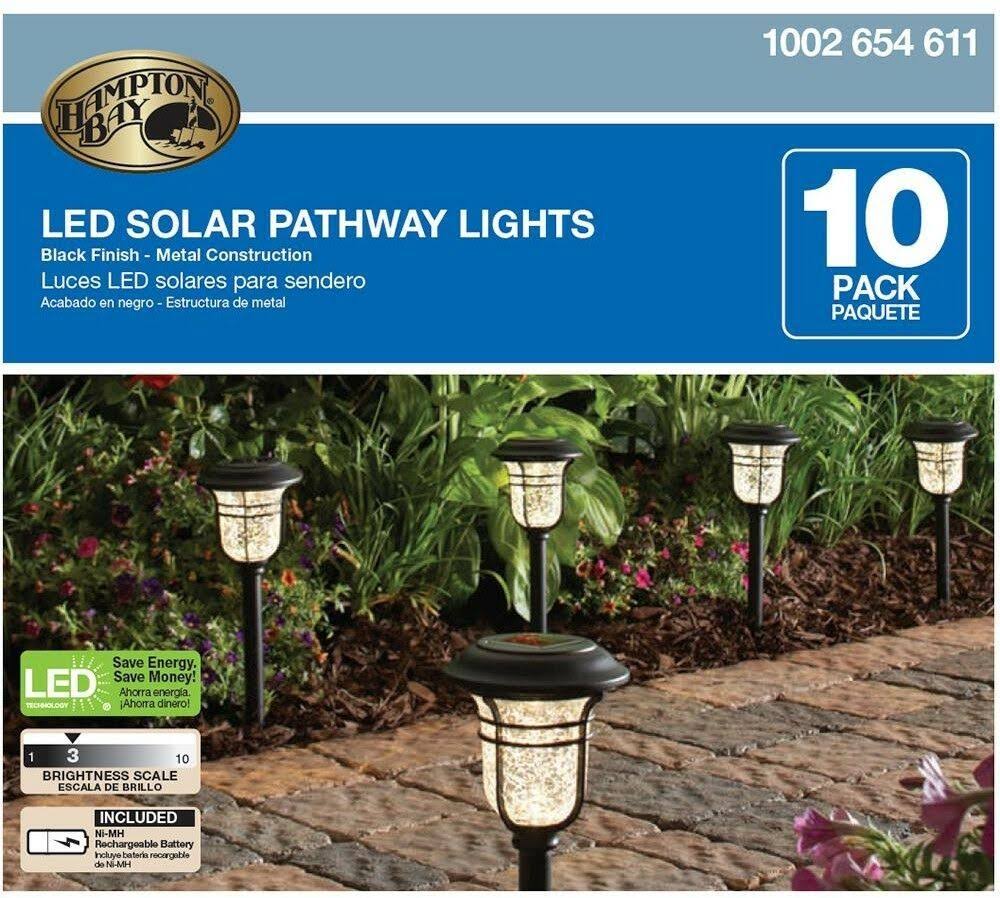 Black LED 3000K Landscape Path Light 10-Pack J58069