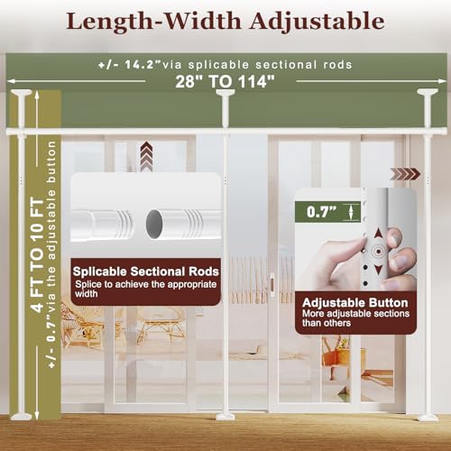 Black Adjustable Room Divider A894264