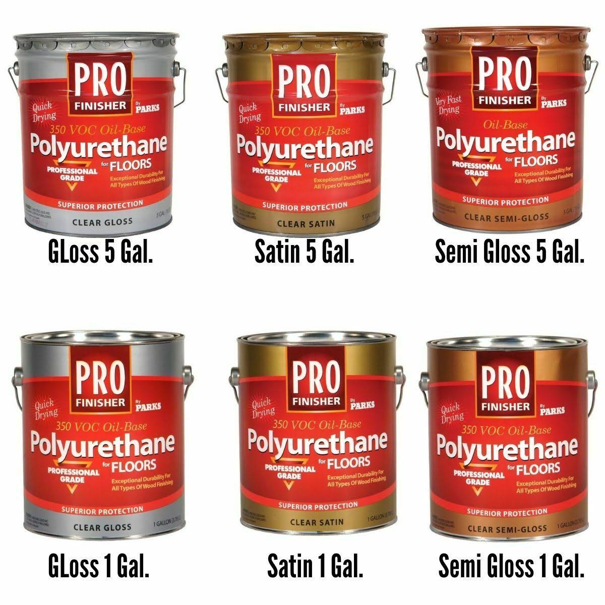 5 gal. Clear Satin Oil-Based Polyurethane J5562
