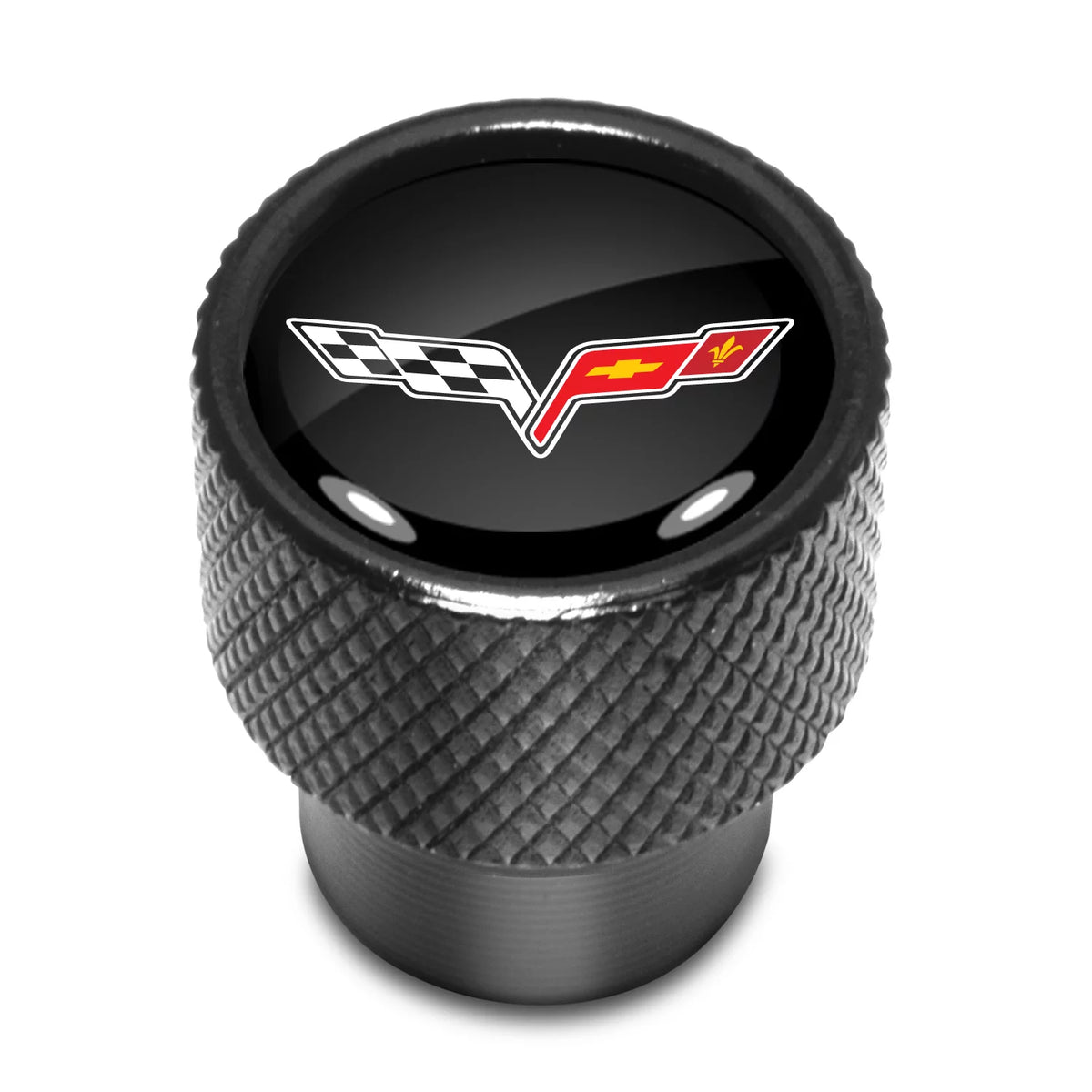 Black Aluminum Tire Valve Stem Caps W63080