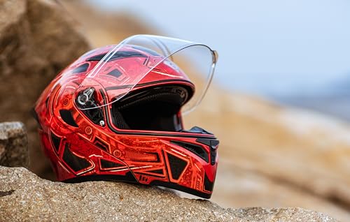 Motorcycle Dual Visor Flip up Modular Full Face Helmet W168