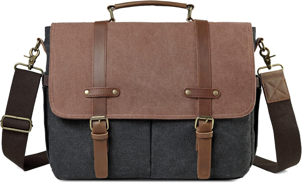 15.6 Inch Waterproof Canvas Messenger Laptop Bag J5118