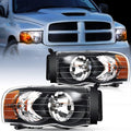 Black Housing Clear Corner Headlight Assembly 2 Pack W758