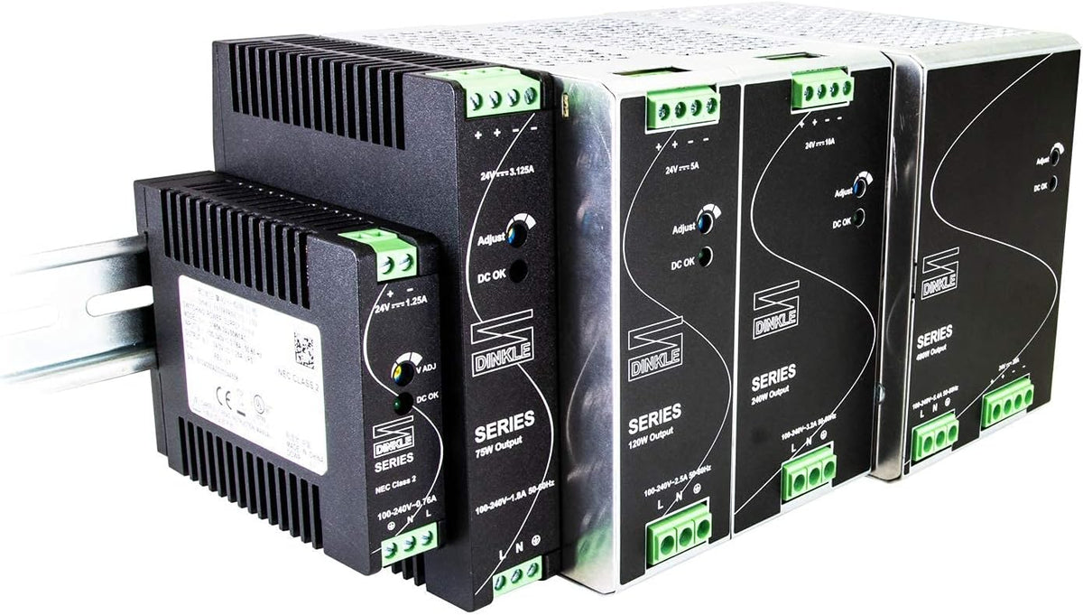 24V DC 120W 5A DIN-Rail Power Supply, Pack of 2 D1504