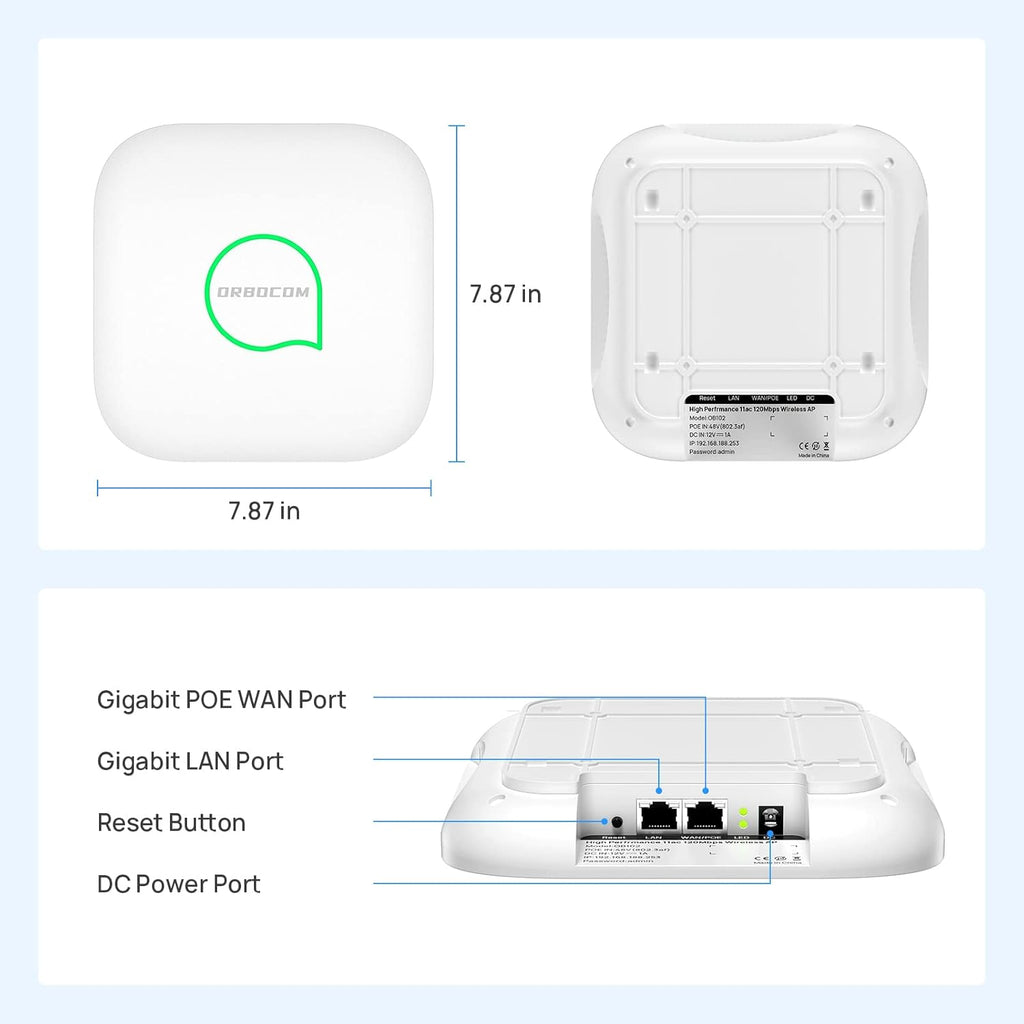 Wireless WiFi Access Point Dual Band AC1200 MU-MIMO Pack of 2 T22207