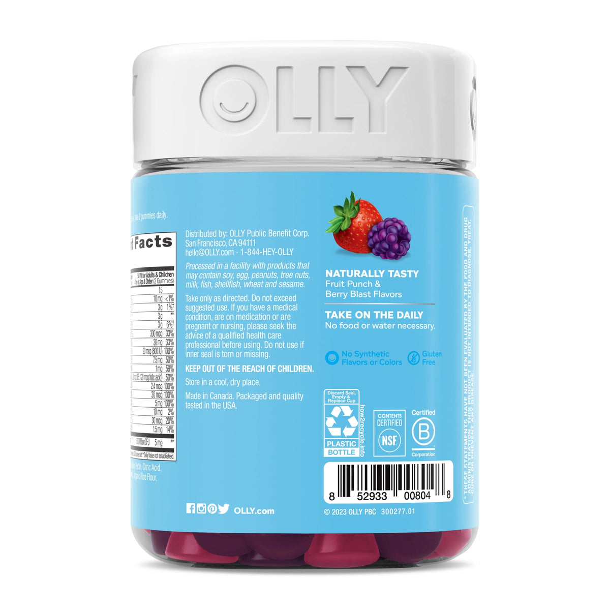 Kids Multivitamin Probiotic Gummy, Berry, 100 Ct R970