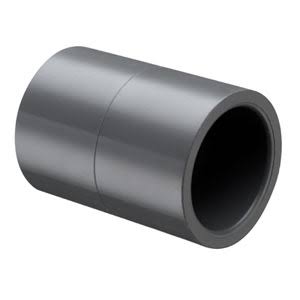8 PVC Coupling Soc Sch40 Gray R783