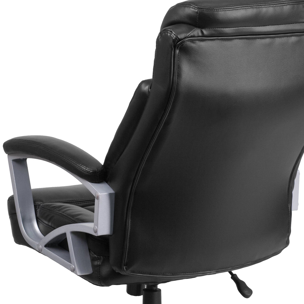 Black LeatherSoft Executive Swivel Office Chair with Arms E175