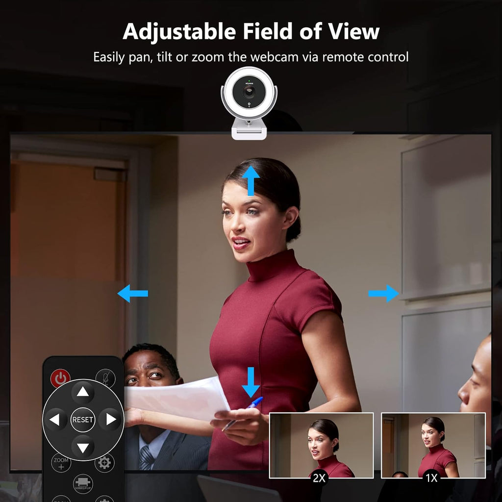 White 1080P Webcam with Remote Control V879208