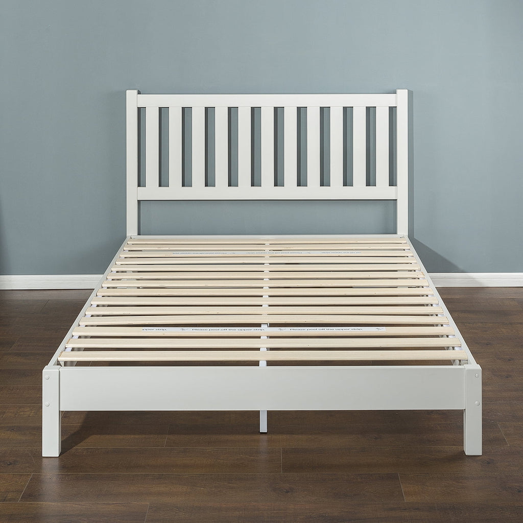 Wood Platform Bed Frame with Headboard U76317