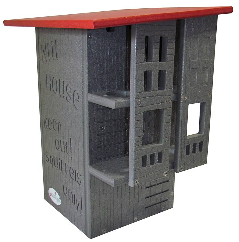 Gray/Cardinal Red Squirrel House Nesting Box H274148