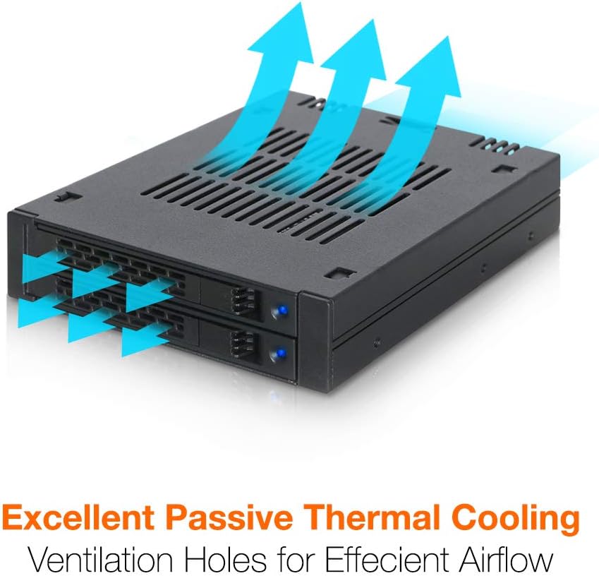 2 x 2.5 SAS/SATA HDD/SSD Mobile Rack for 3.5" Bay V4022