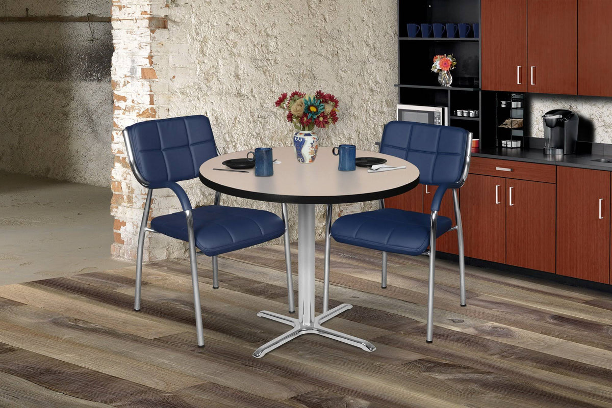 Maple/Grey Round X-Base Table Y854763