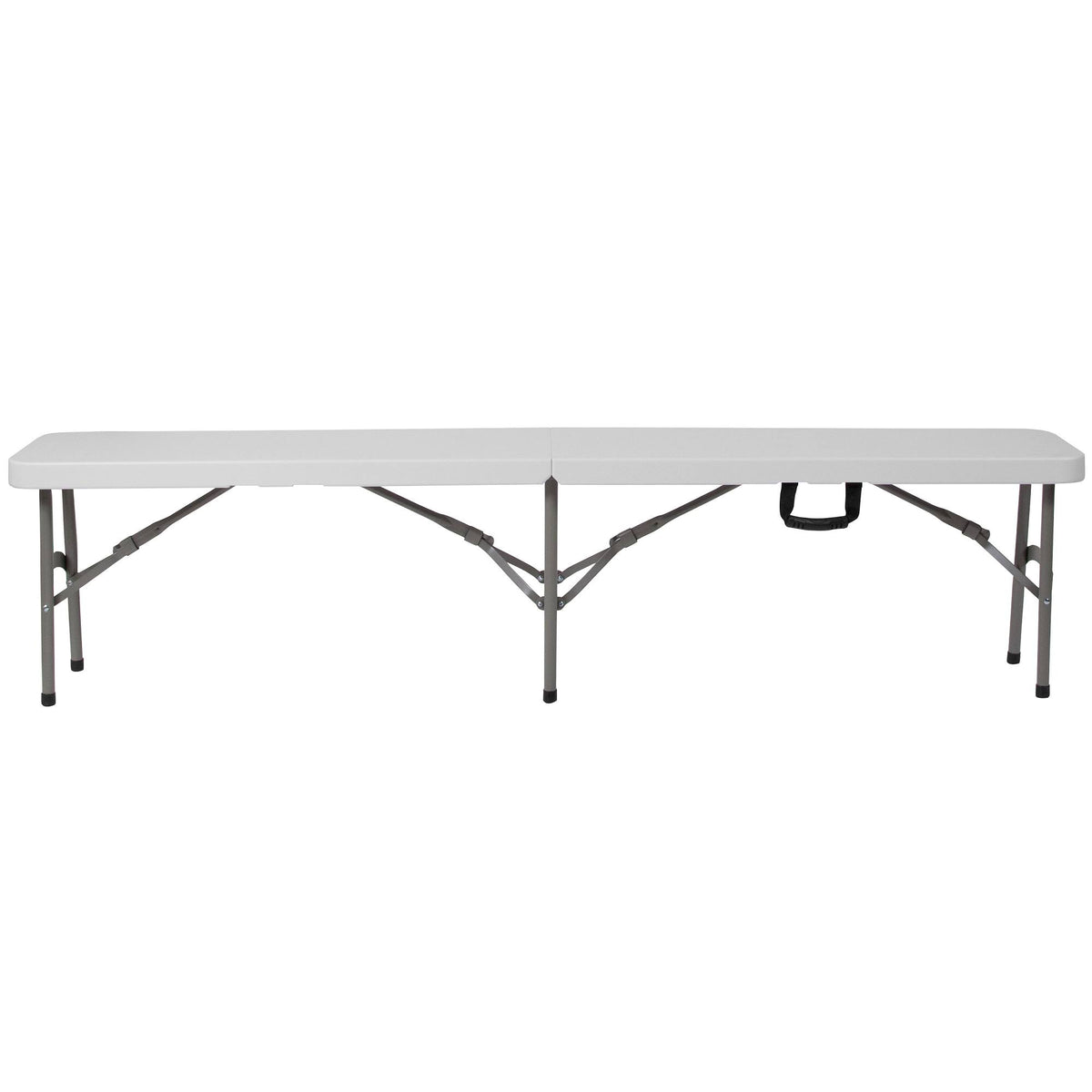 White Plastic Bi-Fold Folding Bench with Carrying Handle S658838