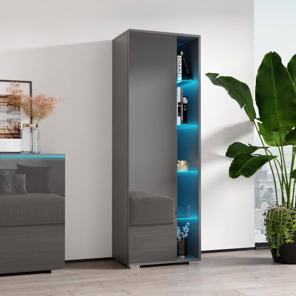 Gray Bookcase V435