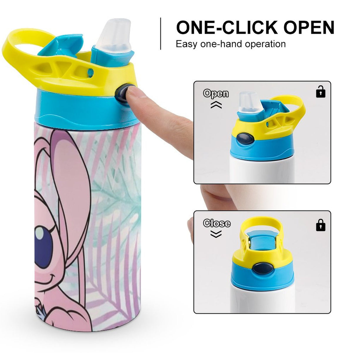 Stainless Steel Vacuum Insulated Water Bottle With Straw Q967