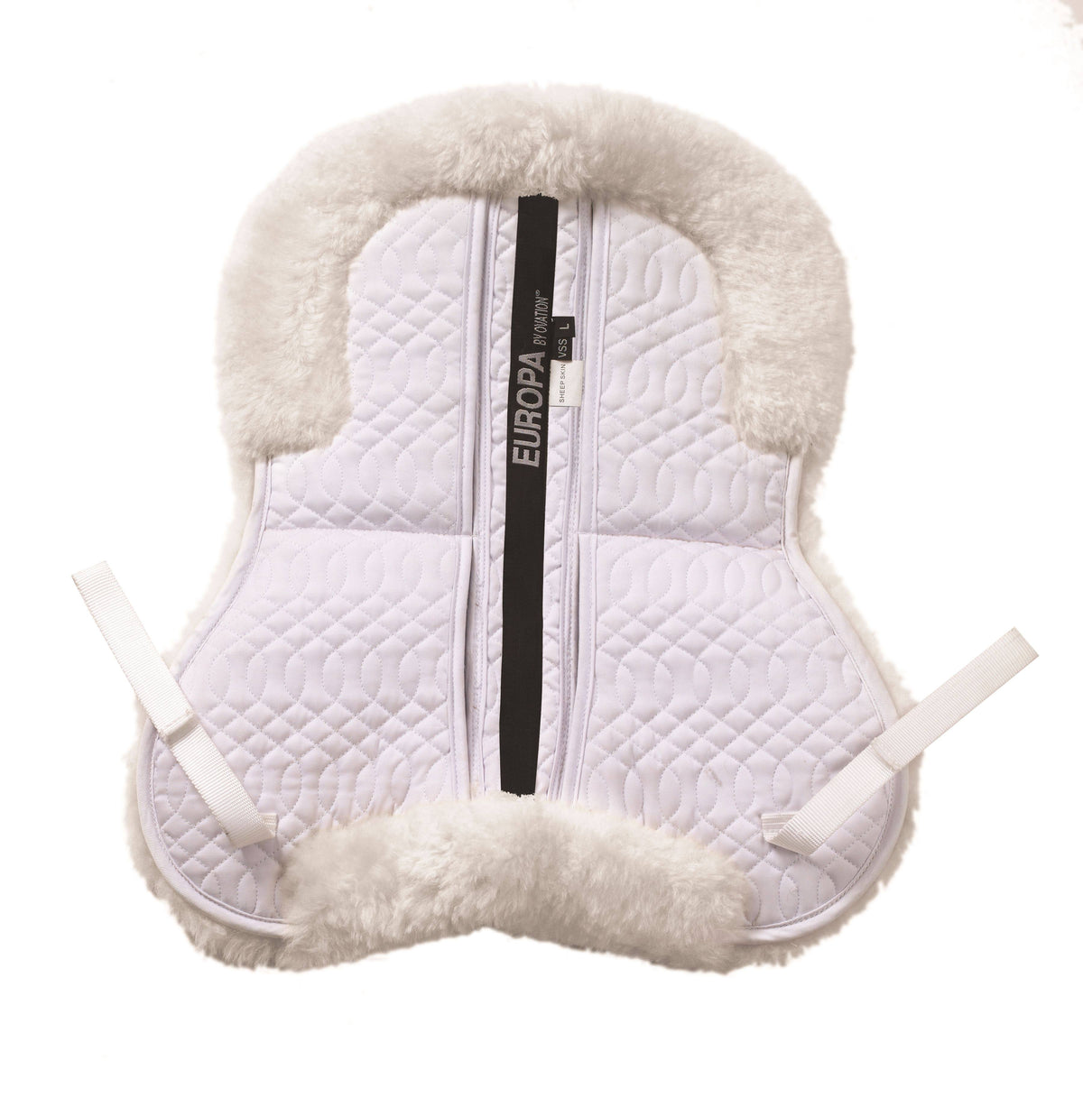 White Sheepskin Half Pad with 4 Shims A631