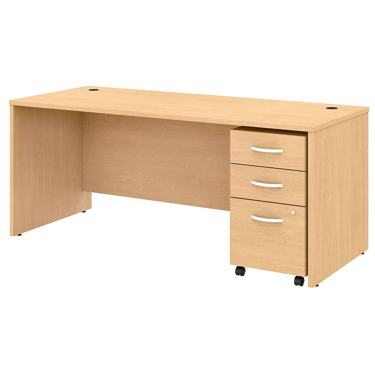 72w x 30D Office Desk with Mobile File Cabinet U9486