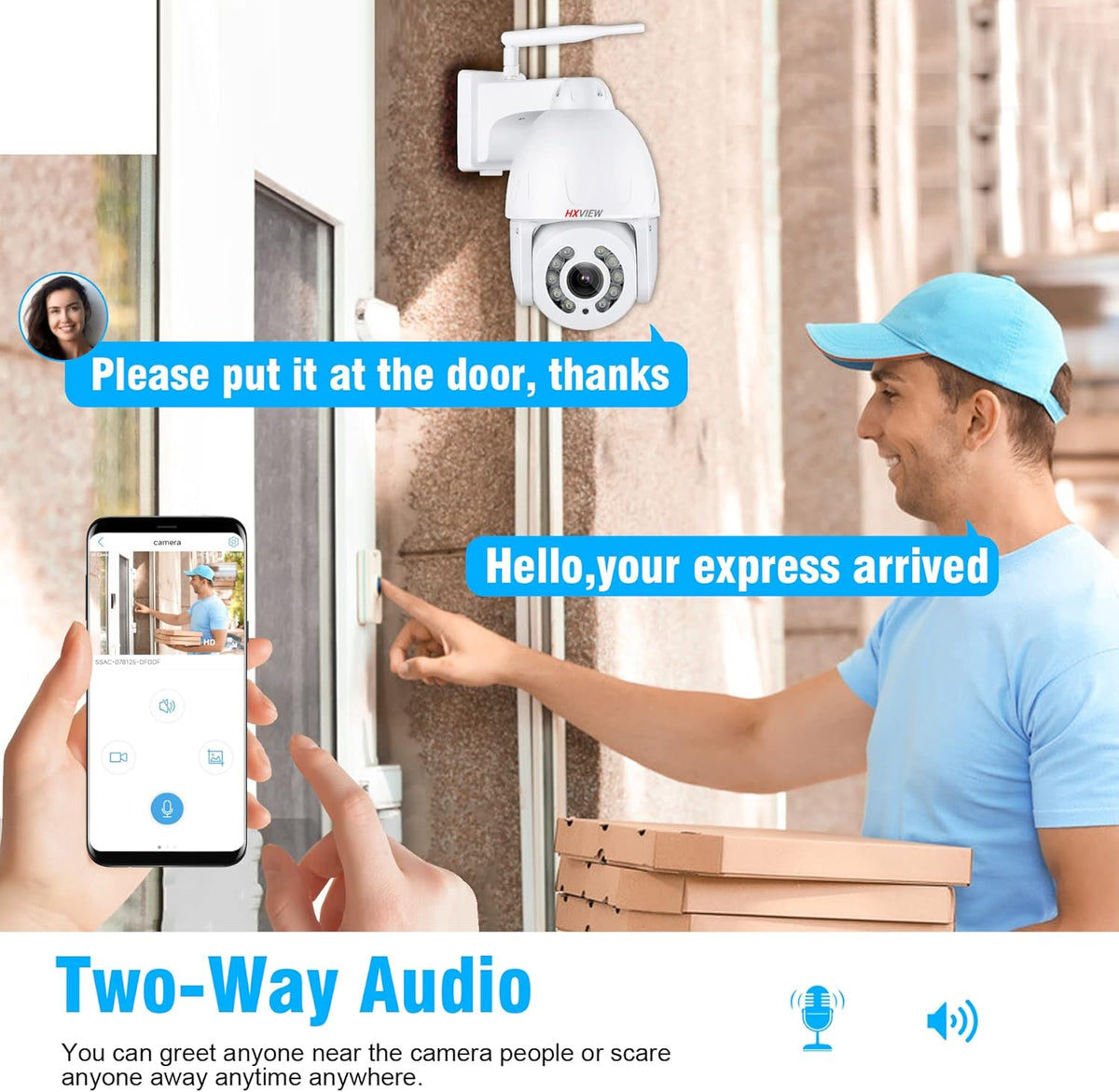 5MP WiFi Wireless Spotlight Camera with 5X Optical Zoom O63979