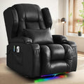 Brown Velvet Power Recliner Sofa with Massage & Heat G775249