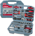 67 Piece Auto Mechanics Tool Kit with Metric Sockets, Ratchet Set & Tool Box N743