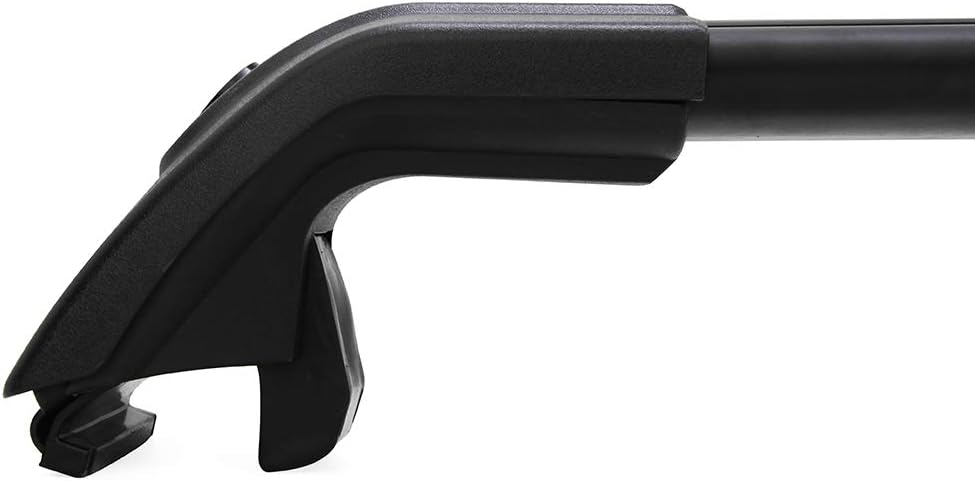 Black Adjustable Lockable Roof Rack Side Rails Cross Bars P8232
