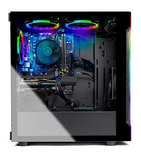 Black Gaming Computer PC Desktop with Ryzen 5 3600, RTX 3060 12GB, 1TB SSD, 16GB DDR4 X734522