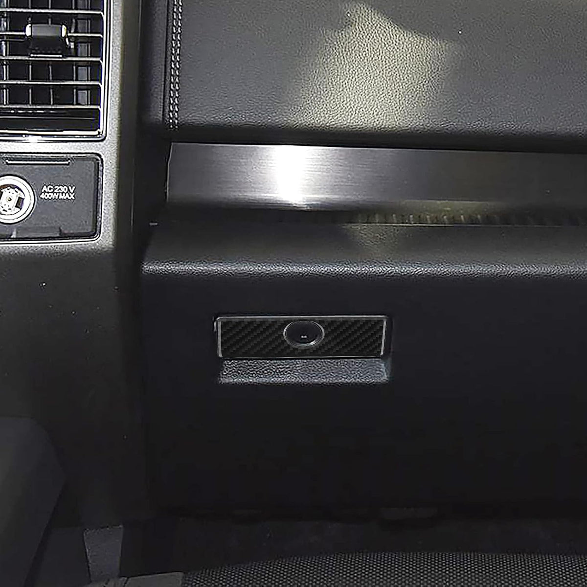 Carbon Fiber Passenger Seat Storage Box Trim Cover F749