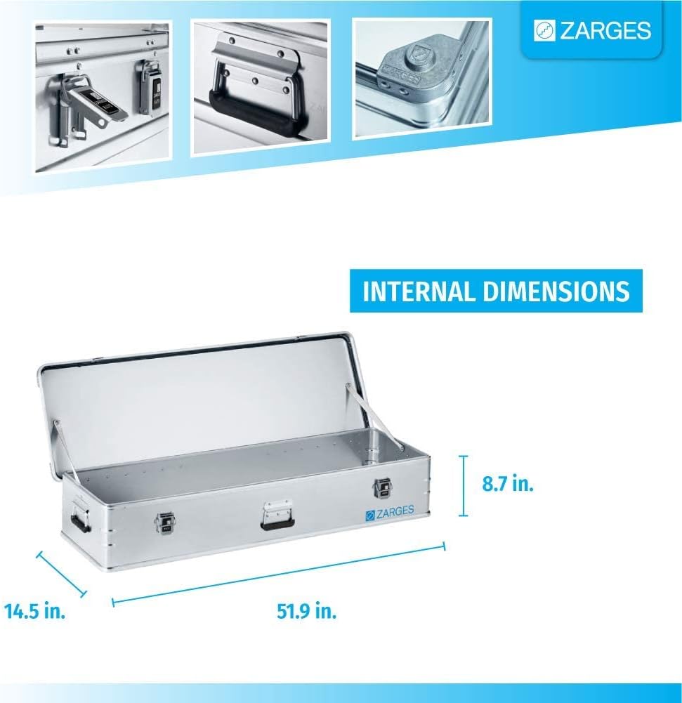 Aluminum Hard Protective Carrying Case, Stackable Storage, Dust and Water Resistant Q981