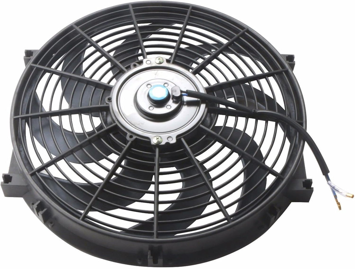 Black 12V Electric Radiator Fan Mounting Kit 14 Inch Set of 2 G4940