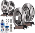 Front & Rear Disc Rotors + Ceramic Brake Pads 10pc Set O266