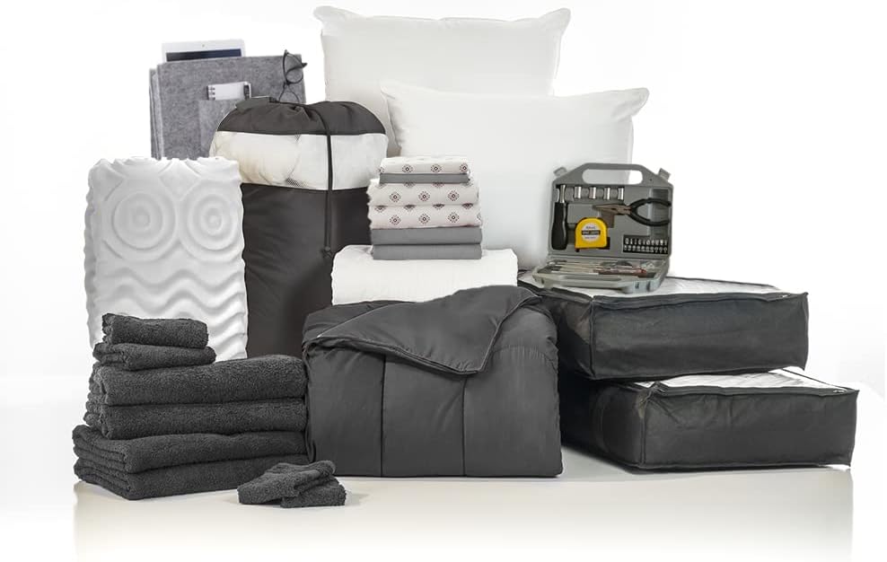 Twin XL Blue and Navy Bedding Bath Set X433