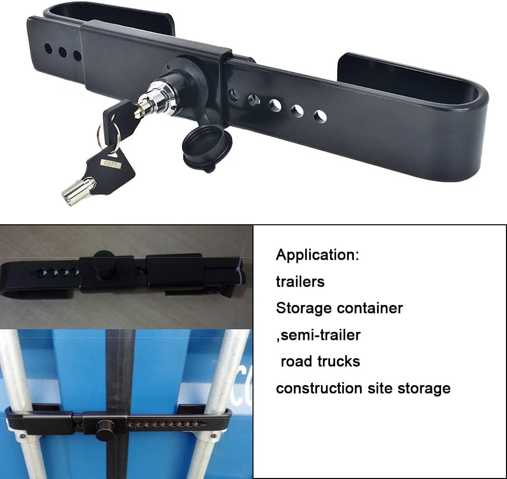 Steel Cargo Door Lock with 2 Tubular Keys I817