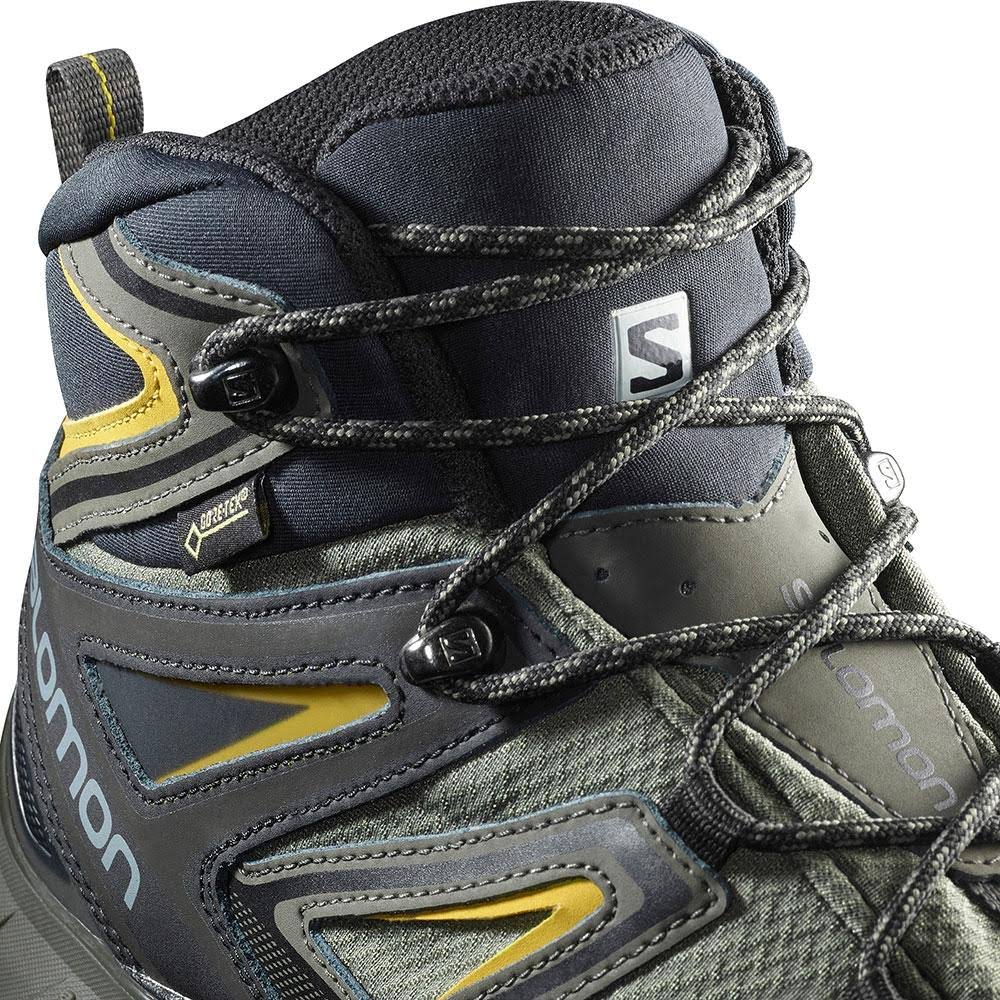Castor Gray Black Green Sulphur Mid Hiking Boots T3716