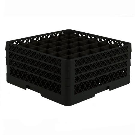 Black 36 Compartment Rack with 2 Extenders and Open Extender K29728