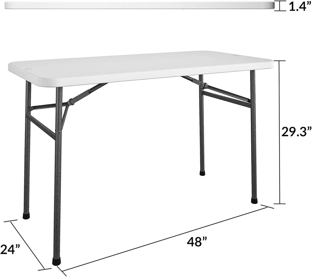 White 4 ft. Folding Utility Table Y651130