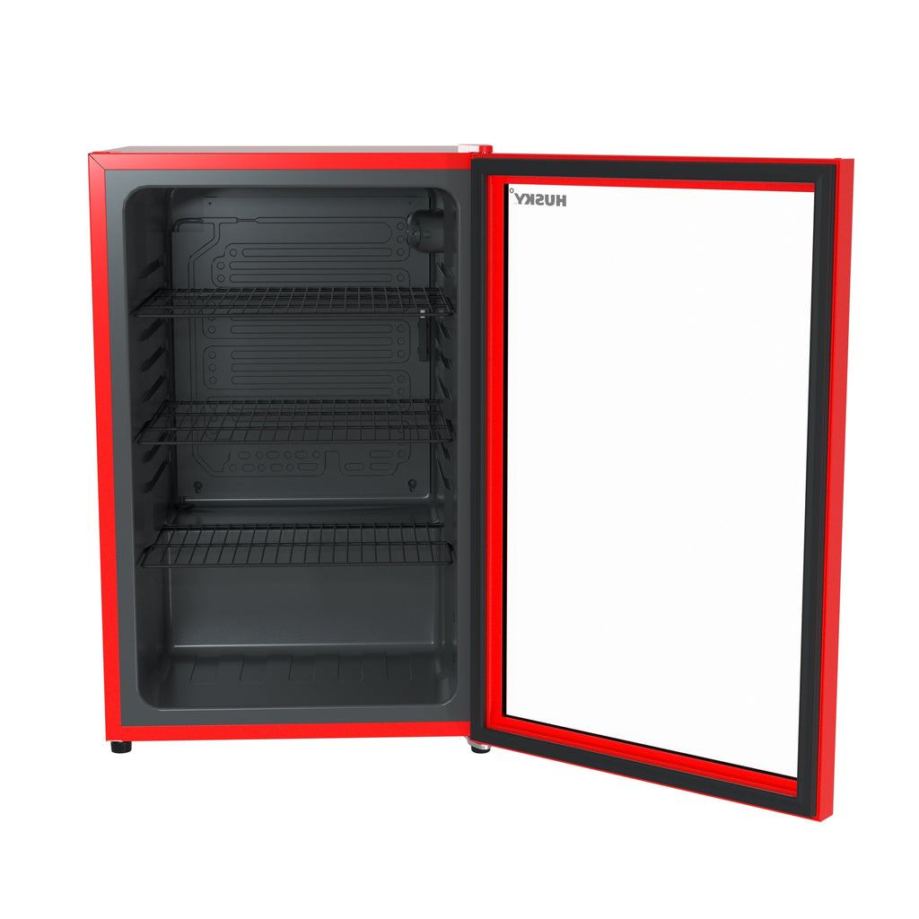 Red Freestanding Mini Fridge S423349