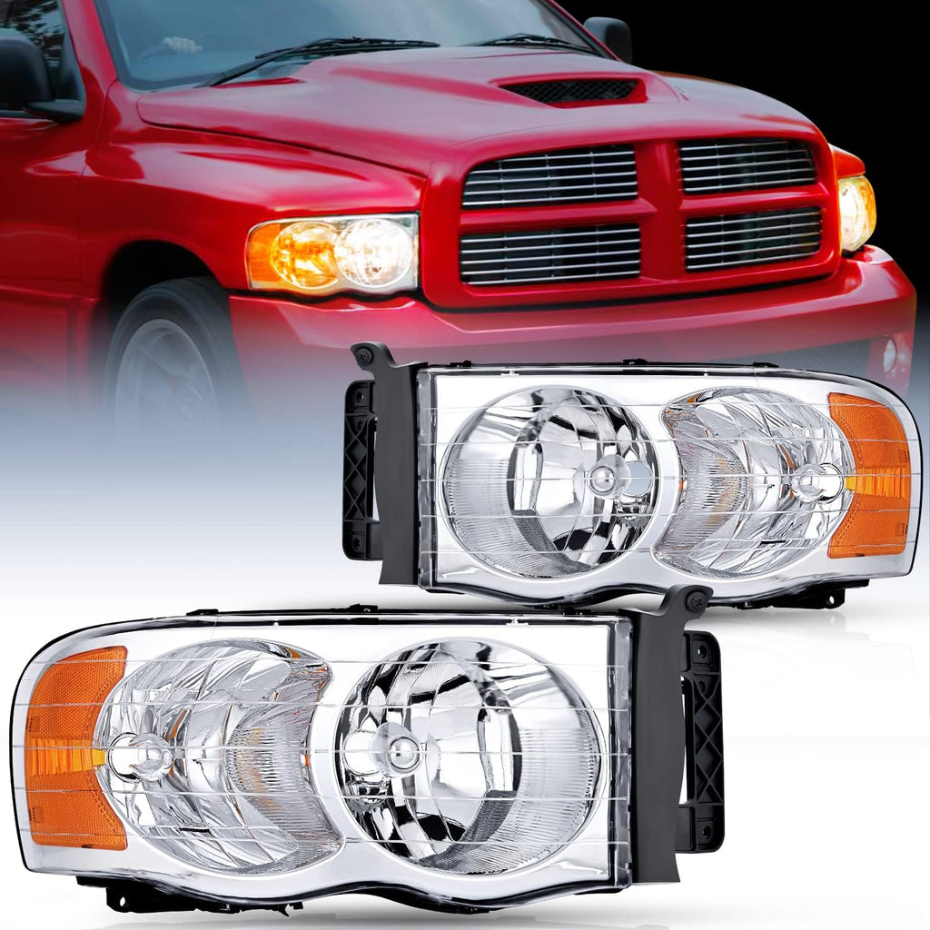 Black Housing Clear Corner Headlight Assembly 2 Pack W758