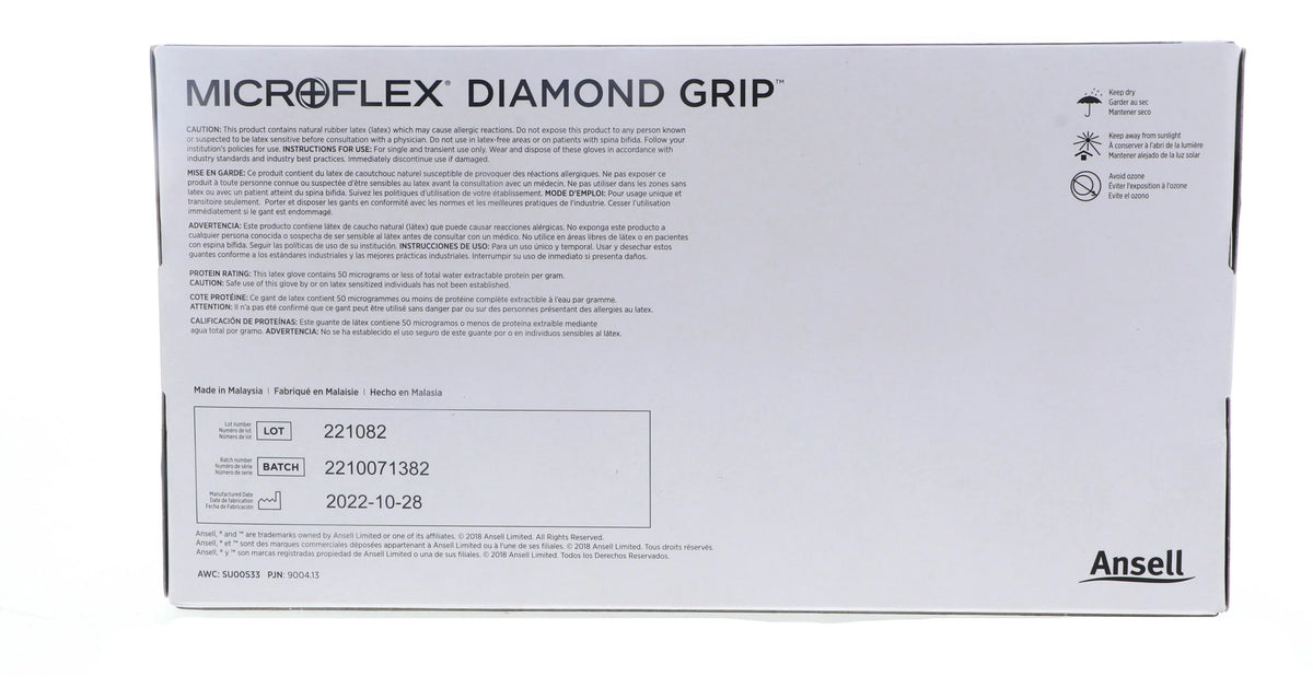 Large White Powder-Free Latex Examination Gloves K456