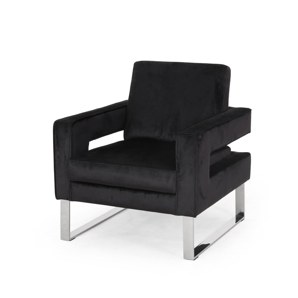 Gray Velvet Club Chair H639840